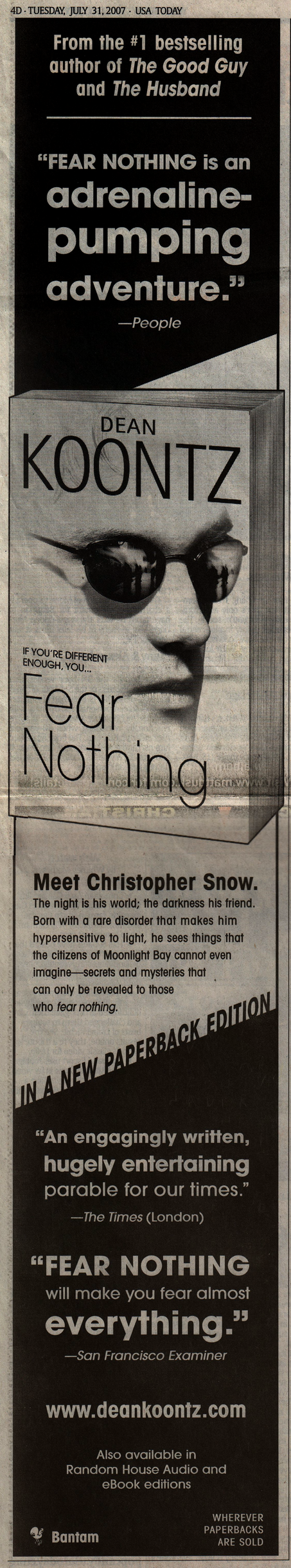 2007.07.31 Fear Nothing ad - USA Today