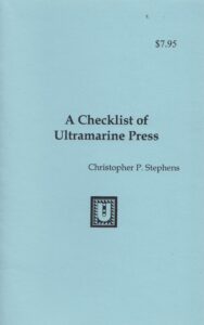 Checklist of Ultramarine A Press