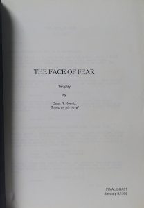 The Face of Fear (Screenplay)