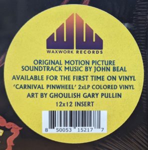 Vinyl soundtrack package sticker