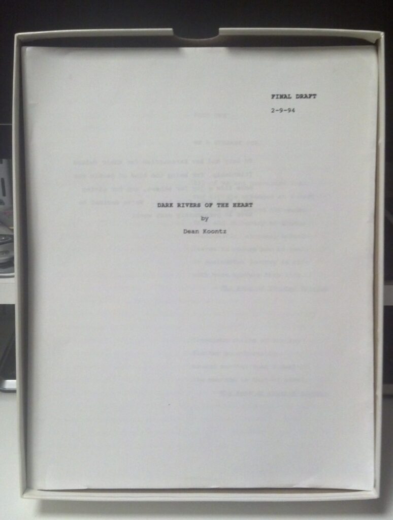 Dark Rivers of the Heart final draft manuscript